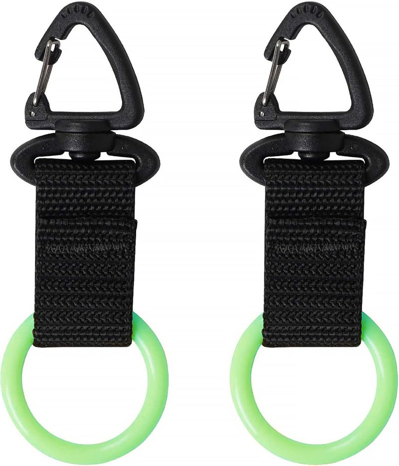 JUSTOOP Store Scuba Octopus Mouthpiece Holder,Silicone Octopus Holder for Scuba Diving 0cto Mouthpiece Keeper for 2nd Stage Regulator Octopus Retainer with Spring Clip,2 PCS,Green/Yellow - Image 1